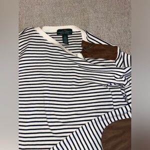 Lauren Jeans Co Stripped Equestrian Top